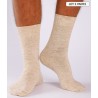 chaussettes en lin naturel et leger chaussette fines et legere ecru beige pour homme
