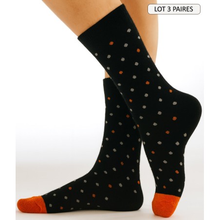 chaussettes a pois en laine douce chaudes laine angora chaude noir et orange chaussettes a pois en laine douce chaudes laine angora chaude noir et orange