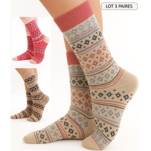 chaussettes laine ccahemire chaussettes en soie chaude pour femme, hiver jungle motif leopard woman socks