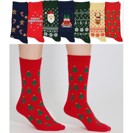 Chaussettes de Noel 7 paires Homme et Femme