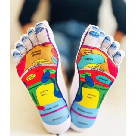 chaussettes en bambou reflexologie plantaire