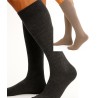 Chaussettes Hautes Fines Laine Alpaga gris anthracite et beige