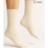 chaussette fine en alpaga coloris  ecru