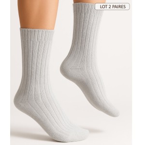 chaussette fine en alpaga coloris  gris
