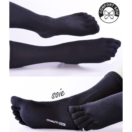 chaussettes en soie avec doigt de pieds