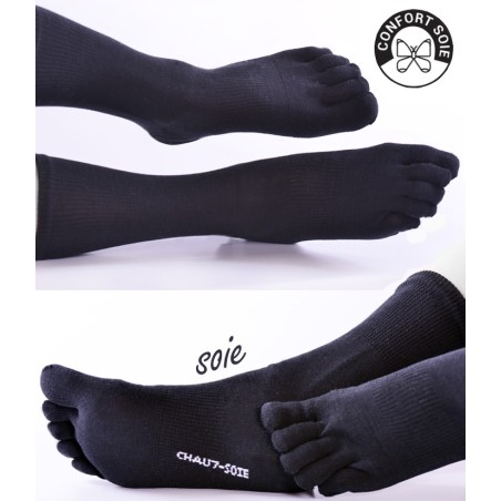 Chaussettes ballerine invisible à doigts KNITIDO en soie