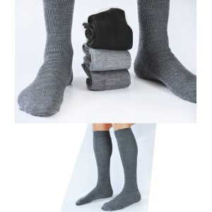 Chaussette homme haute et fine avec 60% de laine