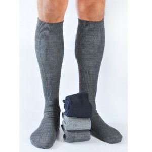 Chaussettes hautes laine fine