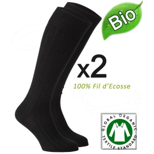 Chaussettes homme Mi bas fil d'écosse Bio