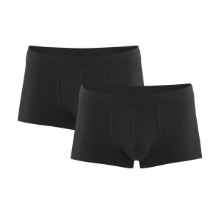 2 boxers homme coton bio noir